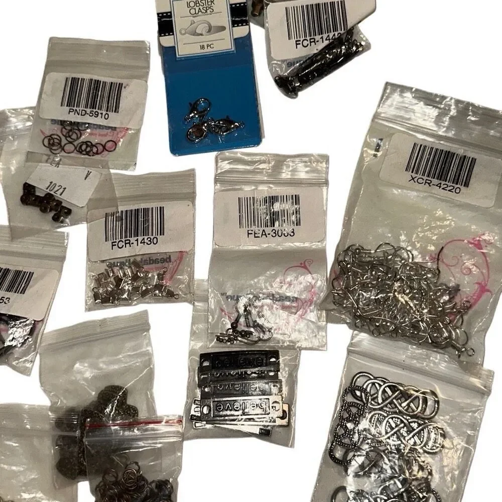 NEW Mixed Beads Clasps Necklaces & Stones earrings rings DIY Jewelry Set 70+ Pac